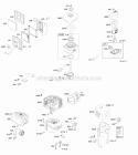 Air Cleaner Exhaust System Diagram and Parts List for 122332-4115-B8  Briggs and Stratton Engine
